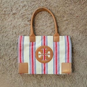 Tory Burch Ella Canvas and Leather Purse